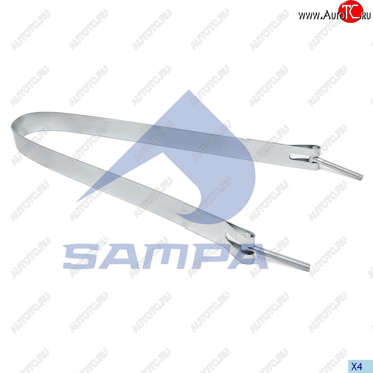 1 039 р. Хомут глушителя DAF ленточный SAMPA SAMPA 050.444  с доставкой в г. Вологда