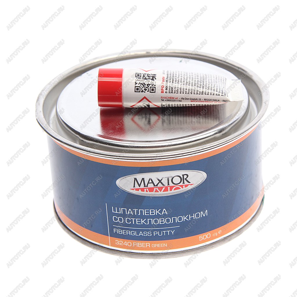 439 р. Шпатлевка со стекловолокном FIBER GLASS GREEN 0.5кг MAXTOR MAXTOR 32400.5  с доставкой в г. Вологда