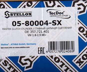 1 749 р. Цилиндр сцепления главный VW Passat (88-) STELLOX STELLOX 05-80004-sx  с доставкой в г. Вологда. Увеличить фотографию 4