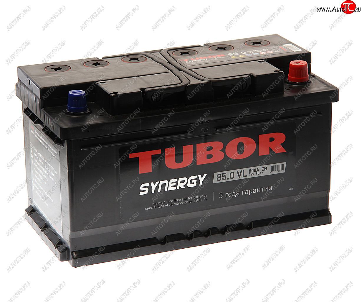 17 449 р. Аккумулятор TUBOR Synergy 85Ач обратная полярность,низкий TUBOR 6ст85(0)  с доставкой в г. Вологда