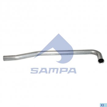 Труба приемная глушителя MAN L2000 с треугольным фланцем SAMPA SAMPA 021.214