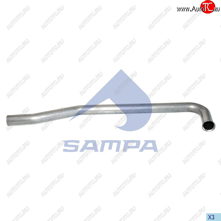 3 099 р. Труба приемная глушителя MAN L2000 с треугольным фланцем SAMPA SAMPA 021.214  с доставкой в г. Вологда