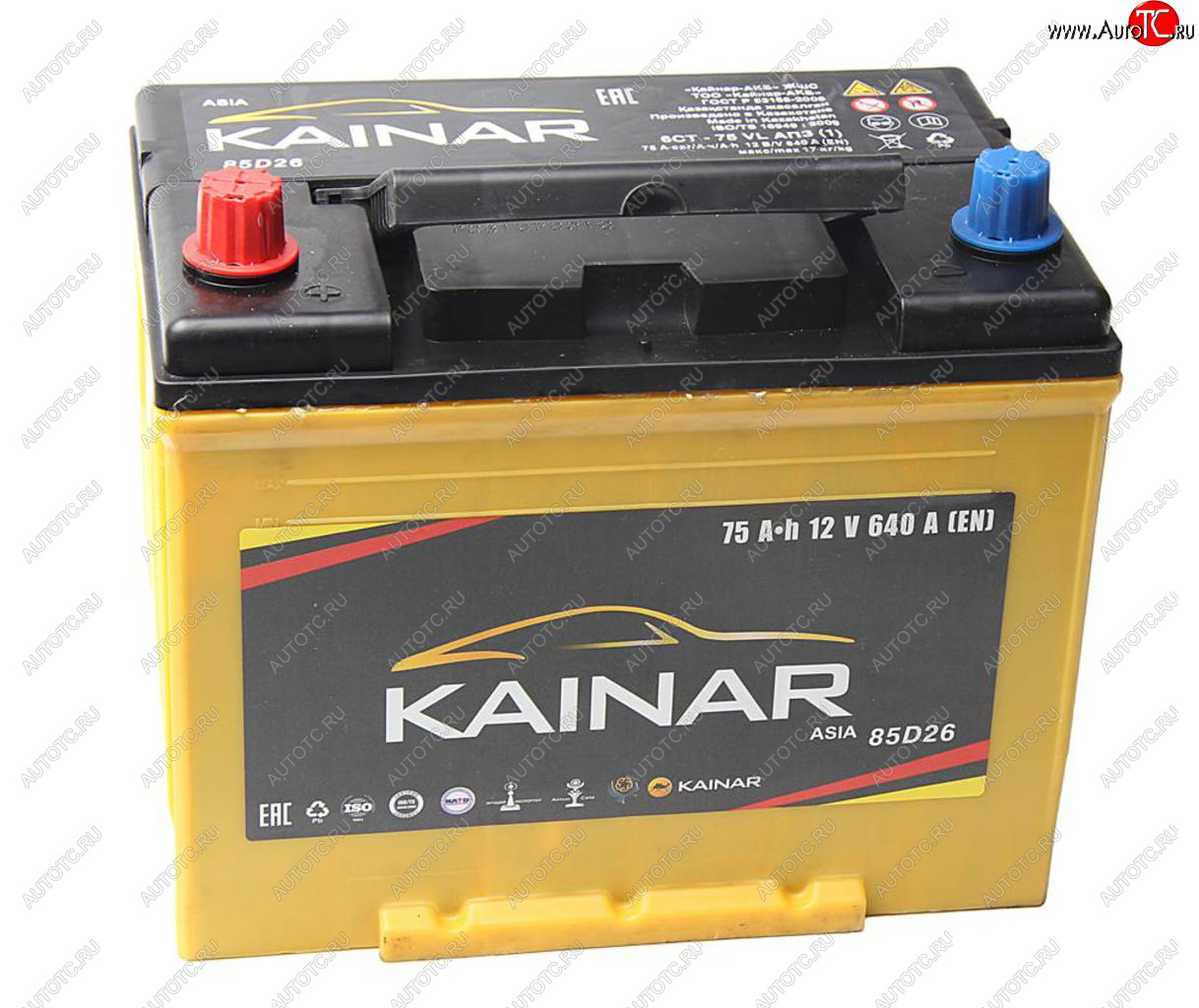 9 499 р. Аккумулятор KAINAR Asia 75Ач KAINAR 6ст75(1) 85d26r  с доставкой в г. Вологда