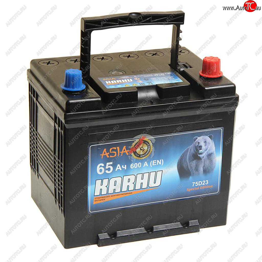 8 499 р. Аккумулятор KARHU Asia 65Ач обратная полярность KARHU 6ст65(0) 75d23l  с доставкой в г. Вологда