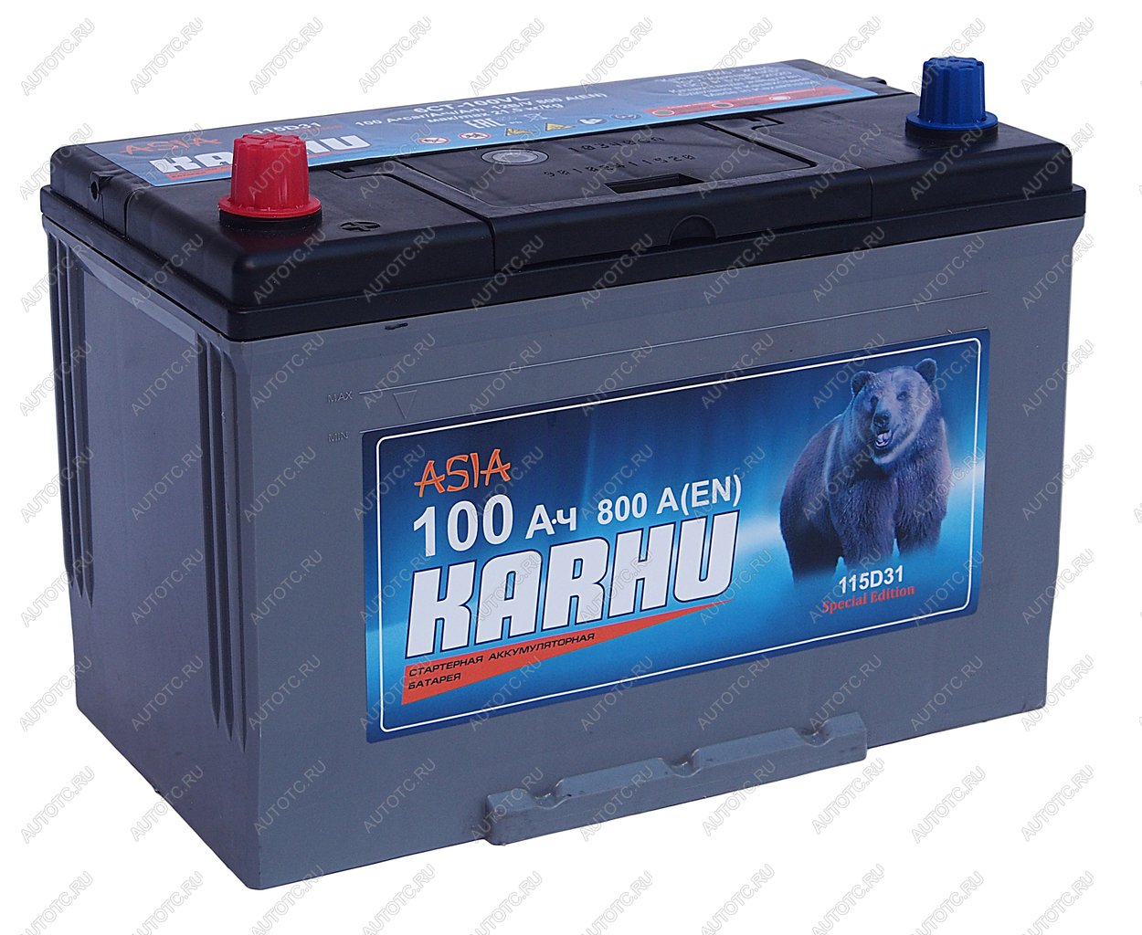 11 999 р. Аккумулятор KARHU Asia 100Ач KARHU 6ст100(1) 115d31r  с доставкой в г. Вологда