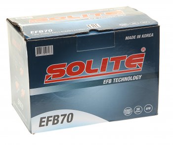 16 999 р. Аккумулятор SOLITE EFB 70Ач обратная полярность SOLITE 6ст70(0)  с доставкой в г. Вологда. Увеличить фотографию 3
