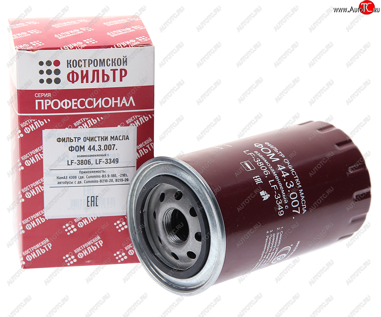 539 р. Фильтр масляный КАМАЗ,ПАЗ (дв.CUMMINS B5.9-180) (аналог WK 95018) Профессионал КОСТРОМСКОЙ ФИЛЬТР КП Автофильтр lf3349  с доставкой в г. Вологда