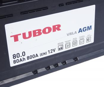 24 499 р. Аккумулятор TUBOR AGM 80Ач обратная полярность TUBOR 6ст80(0)  с доставкой в г. Вологда. Увеличить фотографию 2