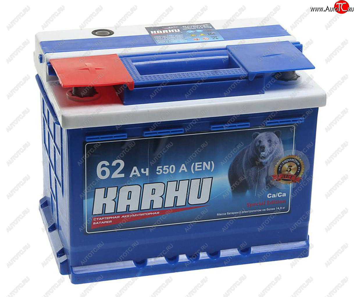 7 299 р. Аккумулятор KARHU 62Ач KARHU 6ст62(1)  с доставкой в г. Вологда