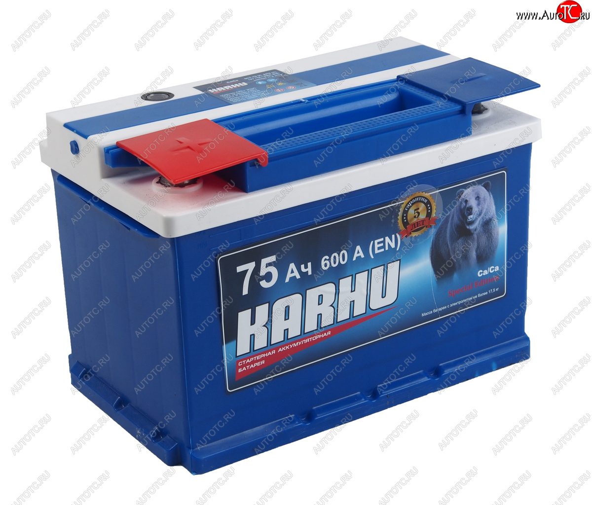 8 299 р. Аккумулятор KARHU 75Ач KARHU 6ст75(1)  с доставкой в г. Вологда