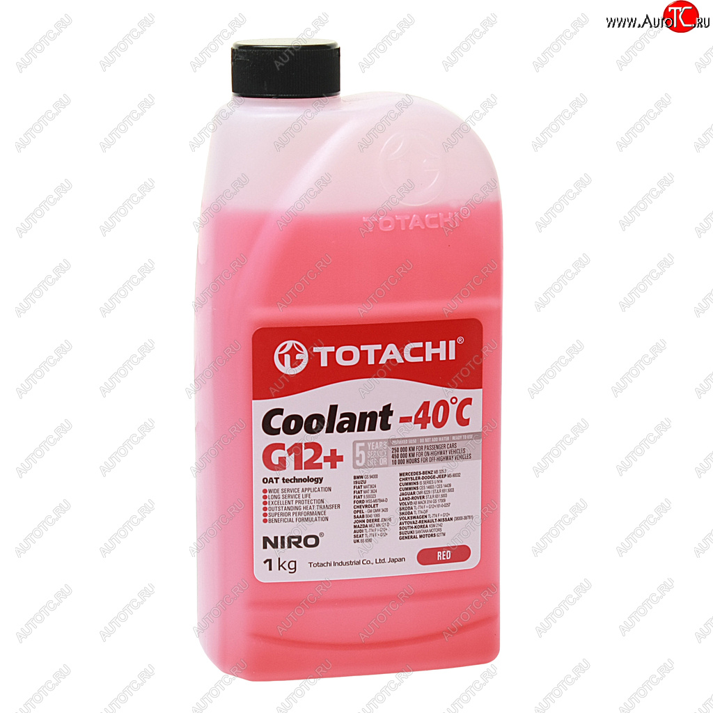 274 р. Антифриз красный -40C 1кг G12+ NIRO Coolant TOTACHI TOTACHI 43101  с доставкой в г. Вологда