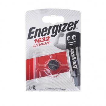 Батарейка CR1632 3V таблетка (пульт сигнализации,ключ) блистер (1шт.) Lithium ENERGIZER ENERGIZER cr1632 bc1