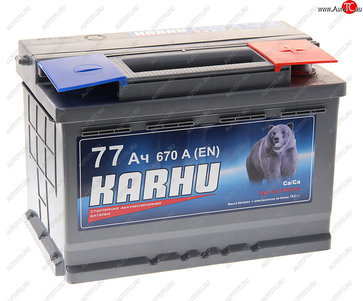 8 849 р. Аккумулятор KARHU 77Ач обратная полярность KARHU 6ст77(0)  с доставкой в г. Вологда
