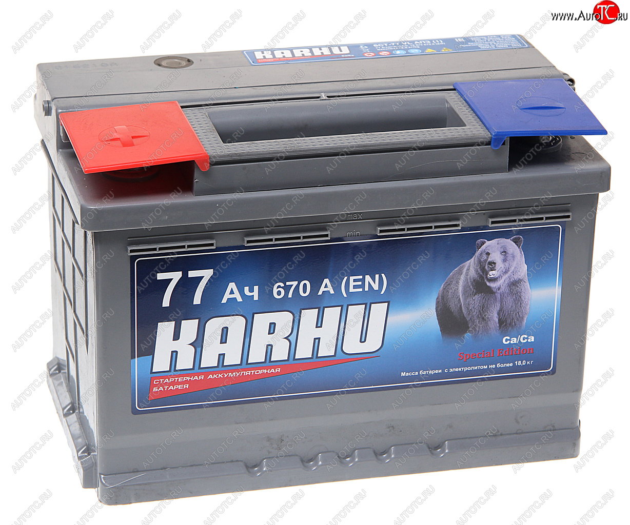 8 849 р. Аккумулятор KARHU 77Ач KARHU 6ст77(1)  с доставкой в г. Вологда
