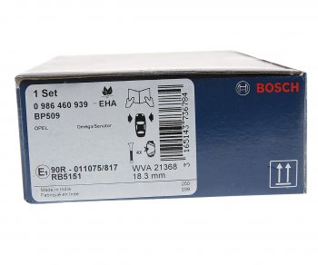 2 689 р. Колодки тормозные передние (4шт.) BOSCH Opel Omega B седан (1994-2004)  с доставкой в г. Вологда. Увеличить фотографию 3