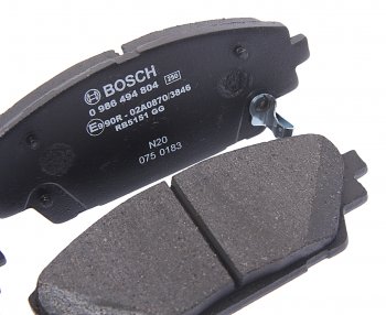 2 599 р. Колодки тормозные передние (4шт.) BOSCH Mazda 3/Axela BM дорестайлинг, хэтчбэк (2013-2016)  с доставкой в г. Вологда. Увеличить фотографию 2