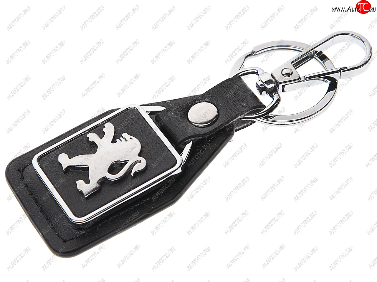 189 р. Брелок  PEUGEOT черный, металл, кожа MASHINOKOM MASHINOKOM bkn 013  с доставкой в г. Вологда