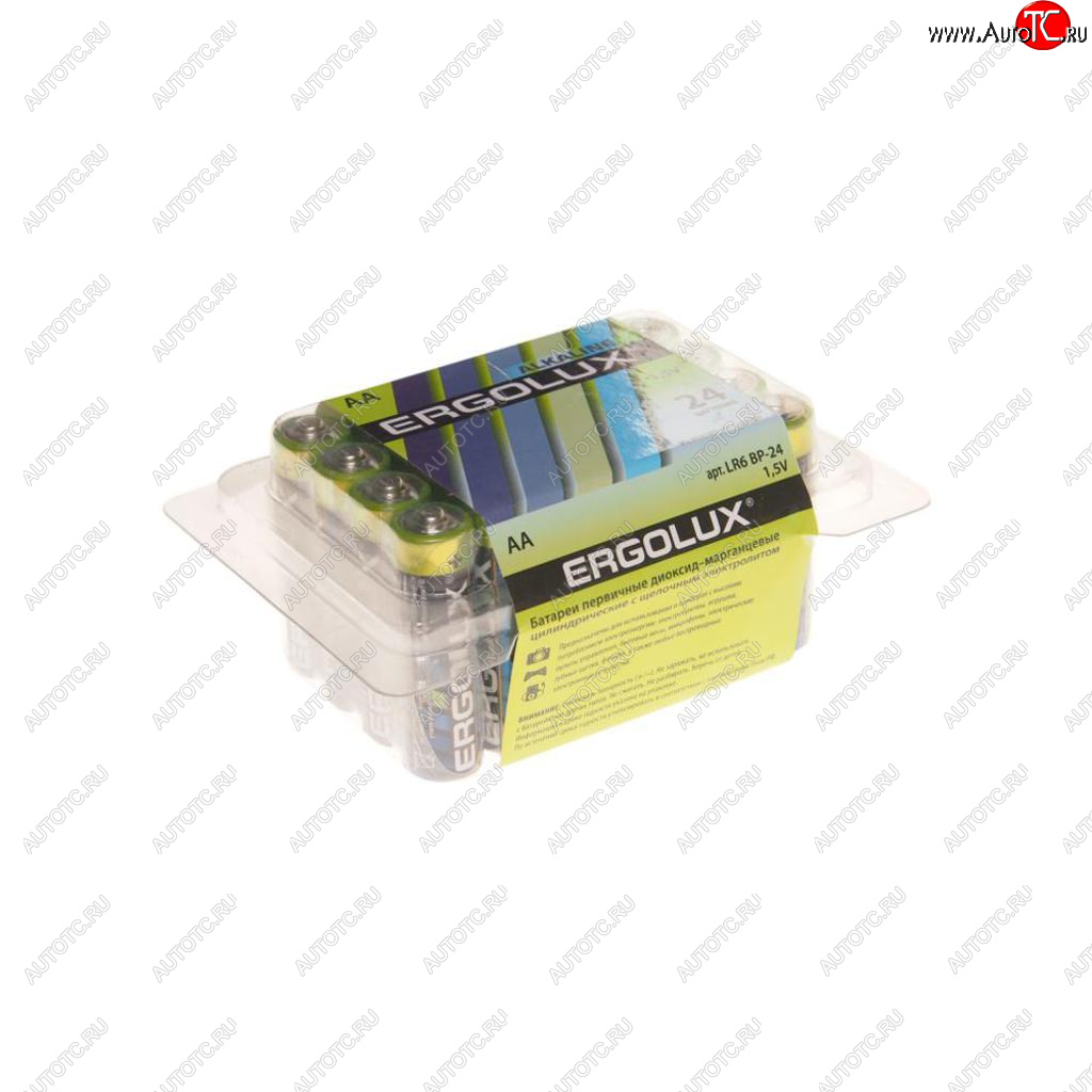 24 р. Батарейка AA LR6 1.5V блистер 24шт. (цена за 1шт.) Alkaline ERGOLUX ERGOLUX lr6 bp-24  с доставкой в г. Вологда