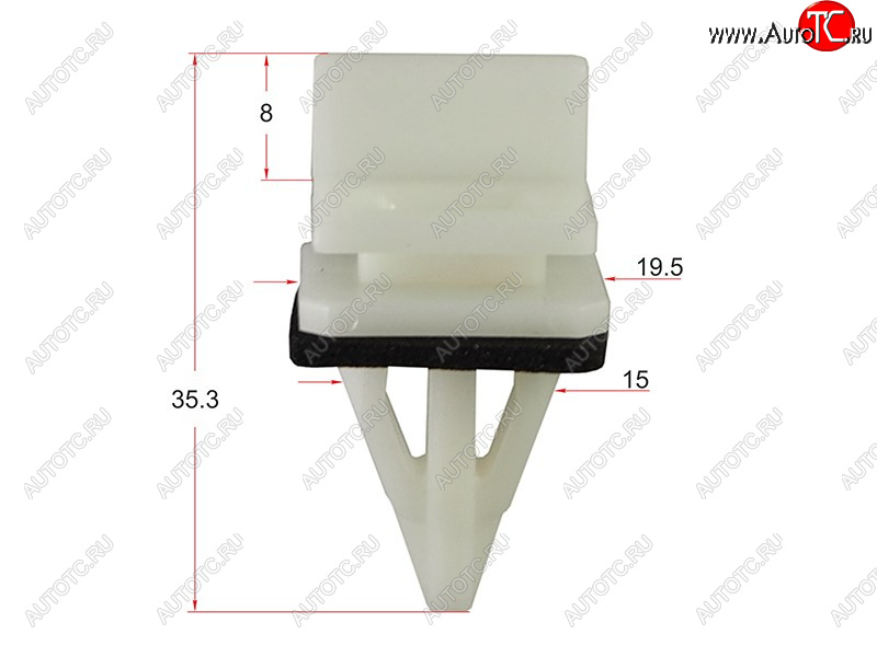 13 р. Клипса молдинга кузова HONDA (1 шт.) SAT ST-KJ-1059  с доставкой в г. Вологда