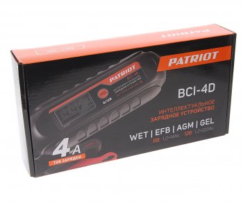 3 199 р. Устройство зарядное 6-12V 4А 120Ач 220V (автомат) PATRIOT PATRIOT bci-4d  с доставкой в г. Вологда. Увеличить фотографию 3