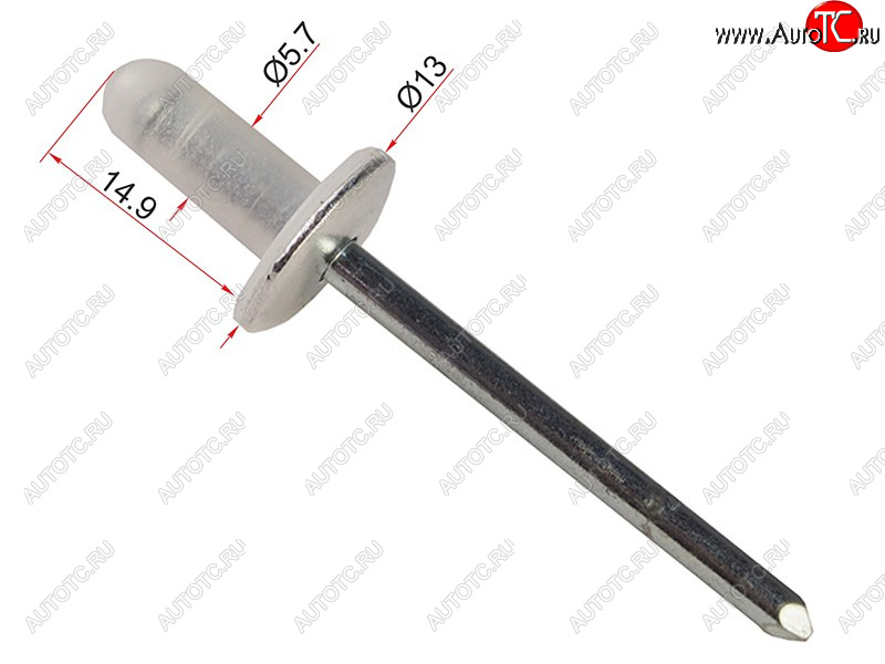 19 р. Клипса заклепка TOYOTALEXUS (1 шт.) SAT ST-M10494  с доставкой в г. Вологда