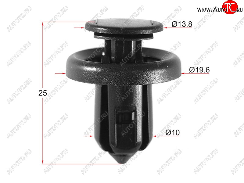 33 р. Клипса защита бампера HONDA (1 шт.) SAT ST-M10596  с доставкой в г. Вологда