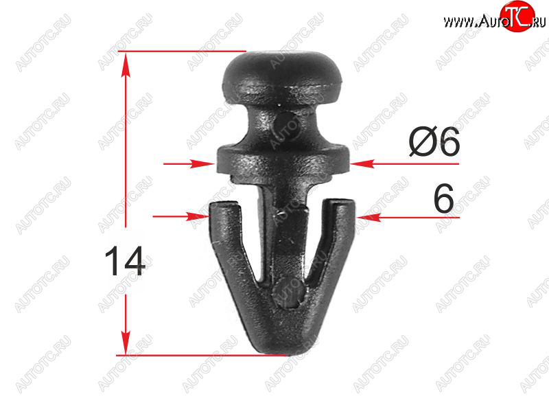 9 р. Клипса крепления порога FORD (1 шт.) SAT ST-M12437  с доставкой в г. Вологда
