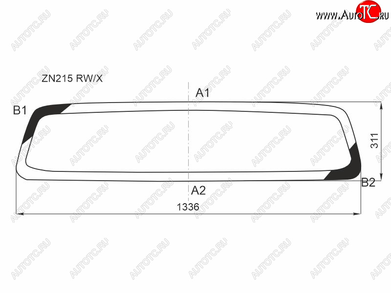4 999 р. Стекло заднее (Цвет зеленый Обогрев) Toyota Hilux Pick Up 04-15 XYG ZN215 RW/H/X  с доставкой в г. Вологда