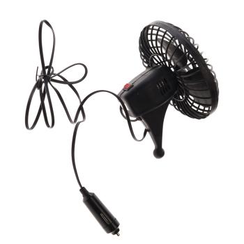 499 р. Вентилятор в салон 12V на присоске черный SKYWAY SKYWAY s01901001  с доставкой в г. Вологда. Увеличить фотографию 2