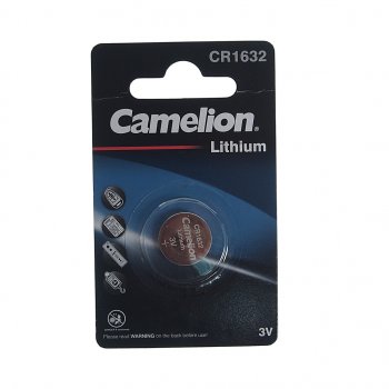 Батарейка CR1632 3V таблетка (пульт сигнализации,ключ) блистер (1шт.) CAMELION CAMELION cr1632 bc1