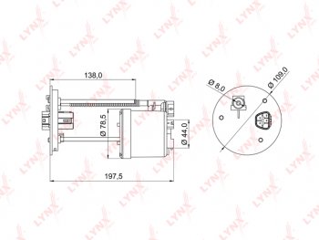 Фильтр топливный TOYOTA Camry (06-11) LYNX LYNX lf982m