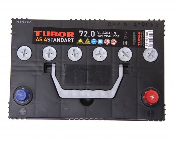 11 249 р. Аккумулятор TUBOR Asia Standart 72Ач обратная полярность TUBOR 6ст72(0) d26l  с доставкой в г. Вологда. Увеличить фотографию 2