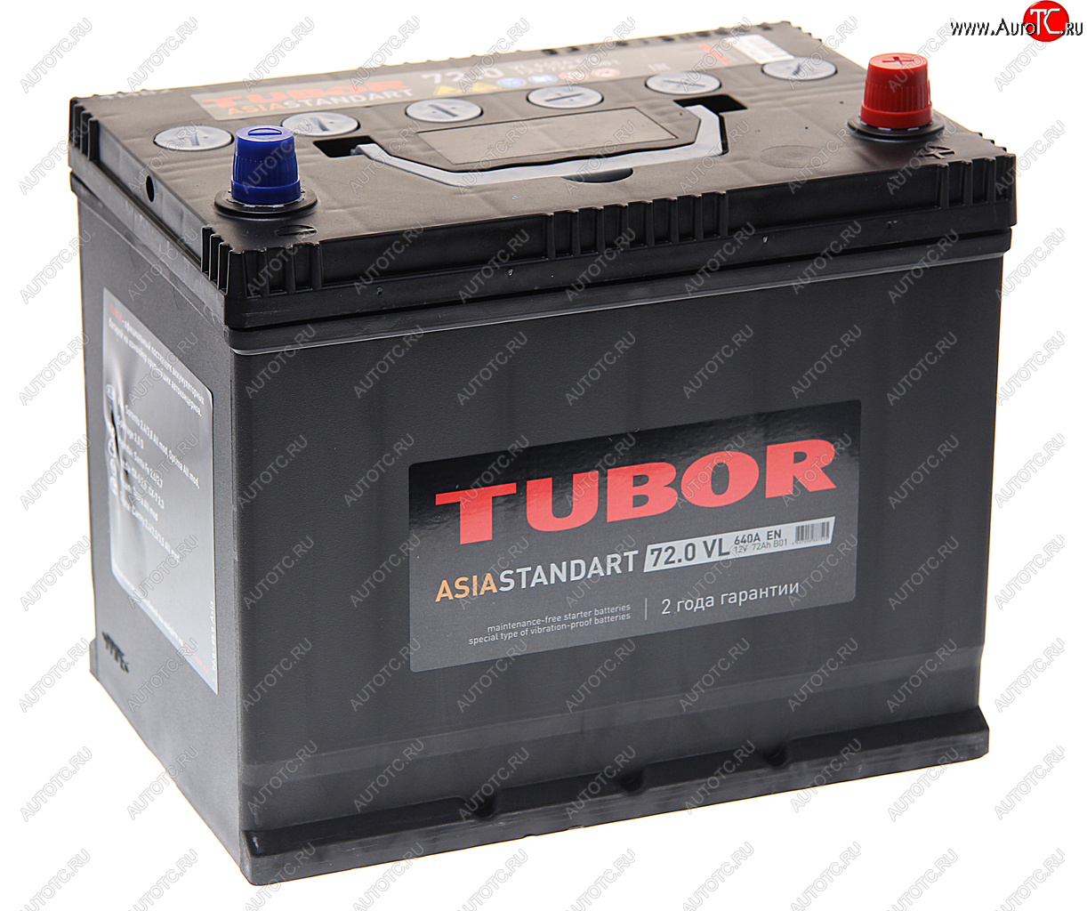 11 249 р. Аккумулятор TUBOR Asia Standart 72Ач обратная полярность TUBOR 6ст72(0) d26l  с доставкой в г. Вологда