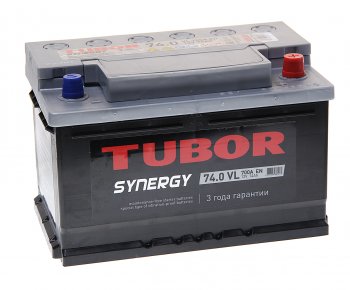 Аккумулятор TUBOR Synergy 74Ач обратная полярность,низкий TUBOR 6ст74(0)