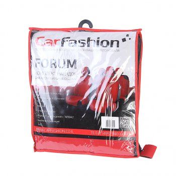 999 р. Авточехлы (майка) полиэстер красные (7 предм.) Forum CARFASHION CARFASHION 22027  с доставкой в г. Вологда. Увеличить фотографию 3