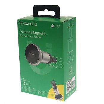 549 р. Держатель телефона на дефлектор магнитный черный BOROFONE BOROFONE bh47 black silver  с доставкой в г. Вологда. Увеличить фотографию 4