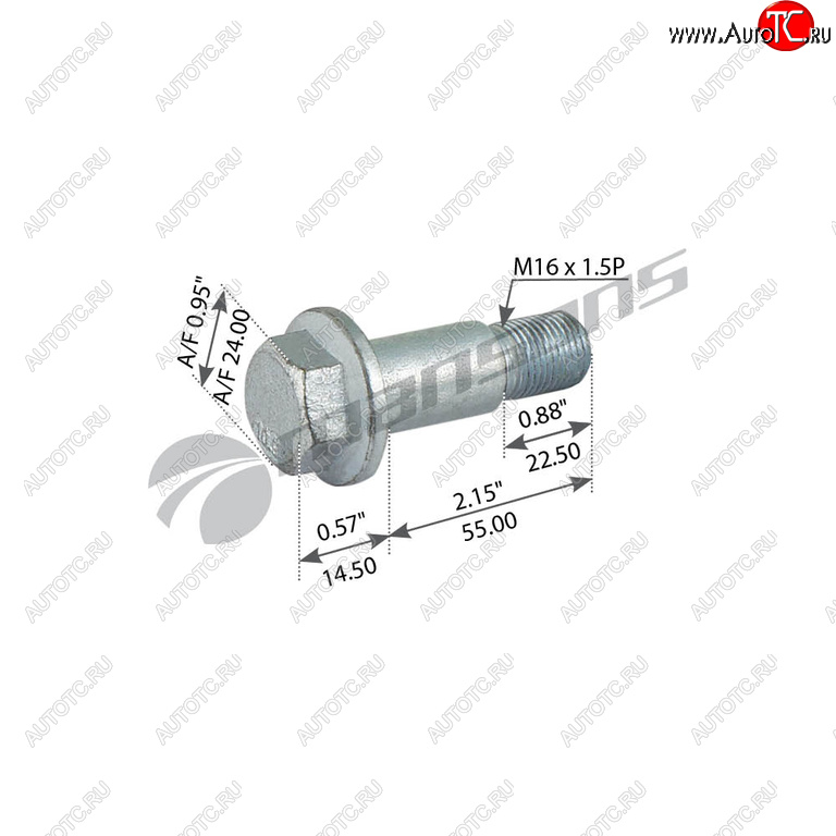 180 р. Болт SAF крепления суппорта (M16x1.5x55) MANSONS MANSONS 600.199  с доставкой в г. Вологда