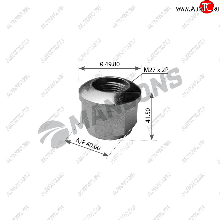 237 р. Гайка MAN стремянки (M27x2) MANSONS MANSONS 400.507  с доставкой в г. Вологда