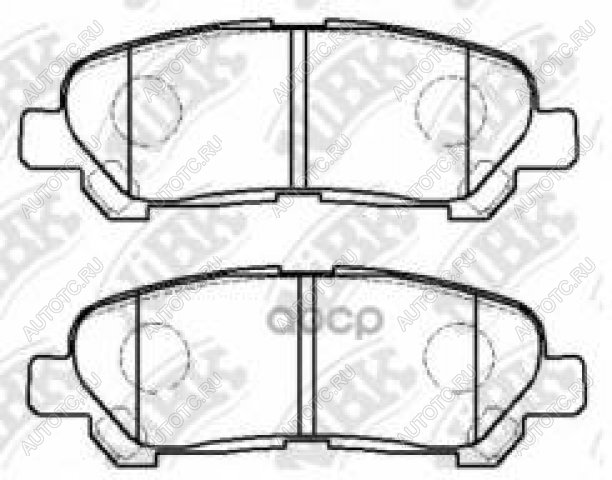 5 199 р. Колодки тормозные задние (4шт.) NIBK Toyota Corolla E210 хэтчбэк 5 дв. дорестайлинг (2018-2022)  с доставкой в г. Вологда