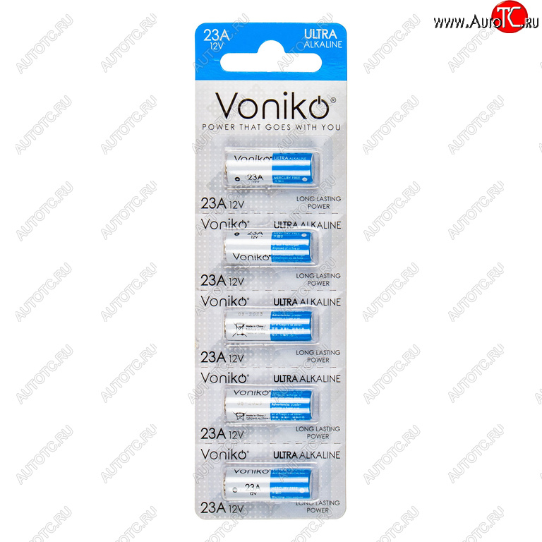56 р. Батарейка A23 12V (пульт сигнализации) блистер 5шт. (цена за 1шт.) Alkaline Ultra VONIKO VONIKO v-23aбл  с доставкой в г. Вологда