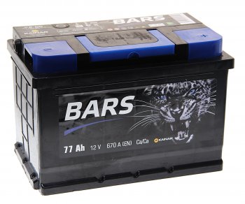 Аккумулятор BARS 77Ач обратная полярность BARS 6ст77(0)