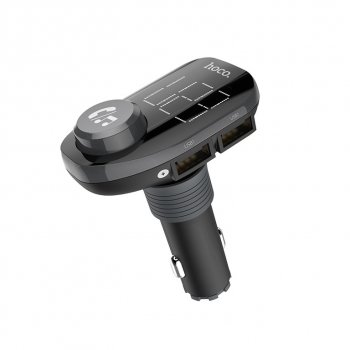 Устройство зарядное в прикуриватель с трансмиттером (bluetooth,hands free) HOCO HOCO e45 black