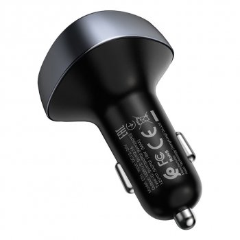 1 229 р. Устройство зарядное в прикуриватель с трансмиттером (bluetooth,hands free) HOCO HOCO e51 black  с доставкой в г. Вологда. Увеличить фотографию 3