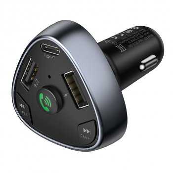 1 229 р. Устройство зарядное в прикуриватель с трансмиттером (bluetooth,hands free) HOCO HOCO e51 black  с доставкой в г. Вологда. Увеличить фотографию 4