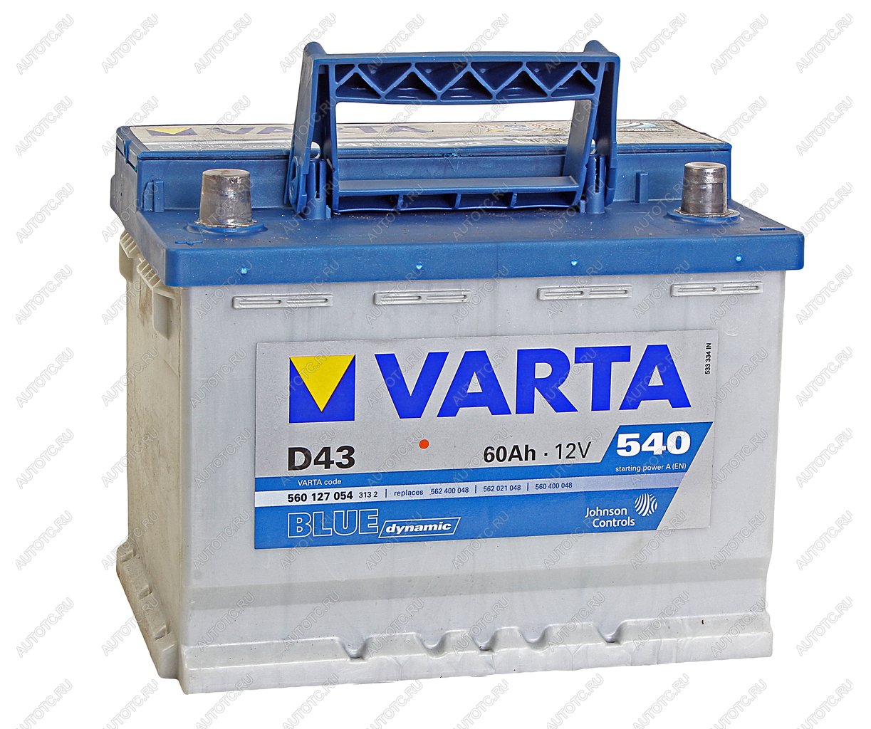 11 649 р. Аккумулятор VARTA Blue Dynamic 60А/ч VARTA 6ст60(1) d43 VARTA 6ст60(1) d43  с доставкой в г. Вологда