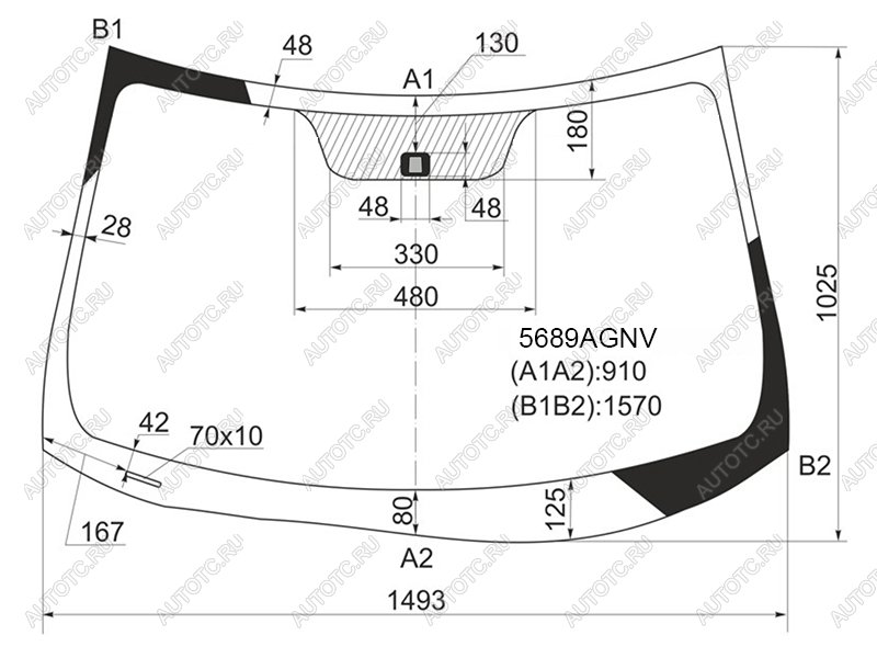 8 399 р. Стекло лобовое Mitsubishi ASX 10- / Citroen C4 Aircross 12-16 / Peugeot 4008 12-15 AGC 5689AGNV, 5689agnv AGC 5689AGNV  с доставкой в г. Вологда