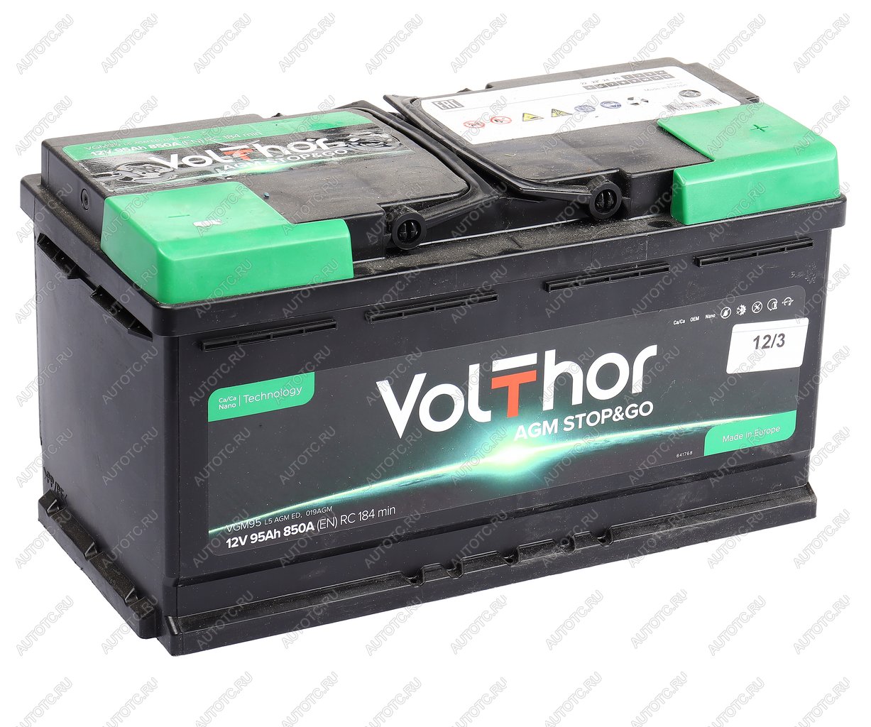25 699 р. Аккумулятор VOLTHOR AGM 95Ач обратная полярность VOLTHOR 6ст95(0)  с доставкой в г. Вологда