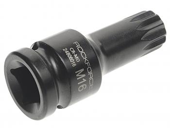399 р. Бита-головка 12 SPLINE M16 ударная ROCKFORCE ROCKFORCE rf-24806016  с доставкой в г. Вологда. Увеличить фотографию 2