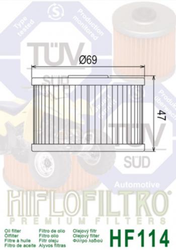 899 р. Фильтр масляный мото HONDA HIFLO FILTRO HIFLO FILTRO hf114  с доставкой в г. Вологда. Увеличить фотографию 2