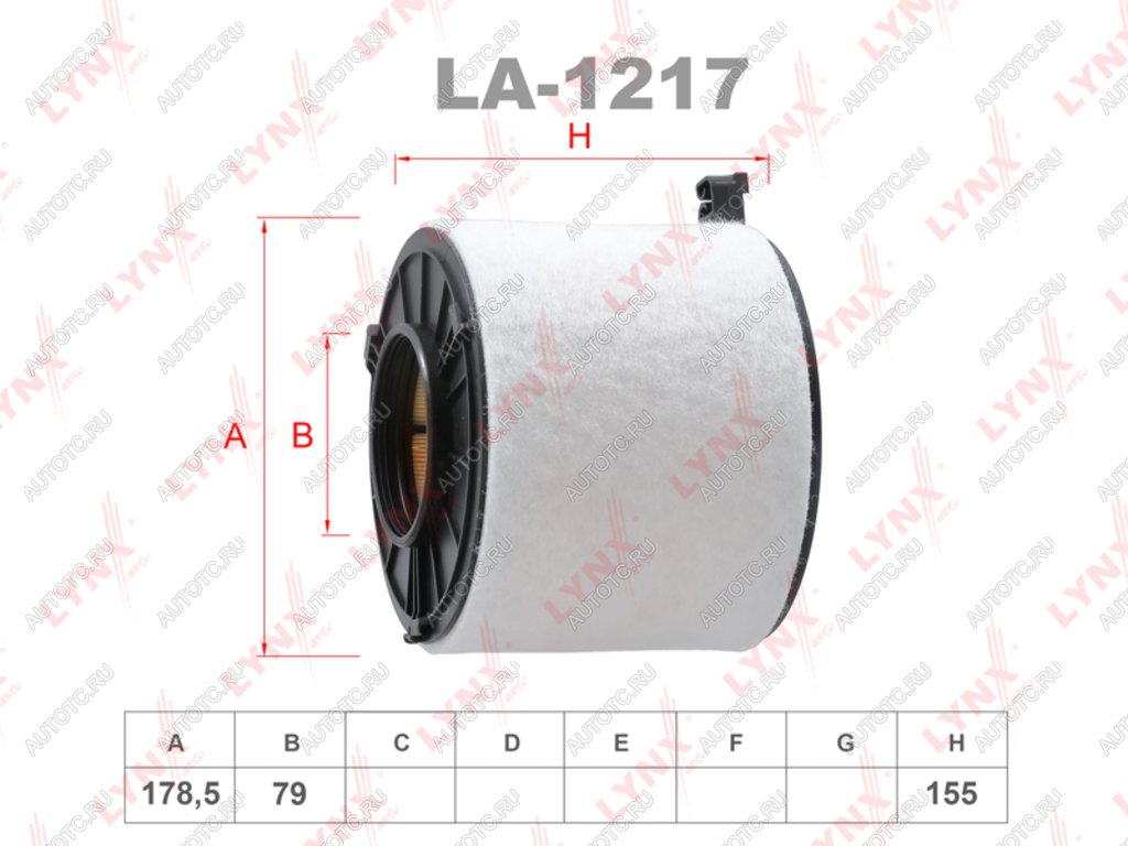 1 499 р. Фильтр воздушный AUDI A4,A5,A6 (16-) (2.0 TDI) LYNX LYNX la1217  с доставкой в г. Вологда